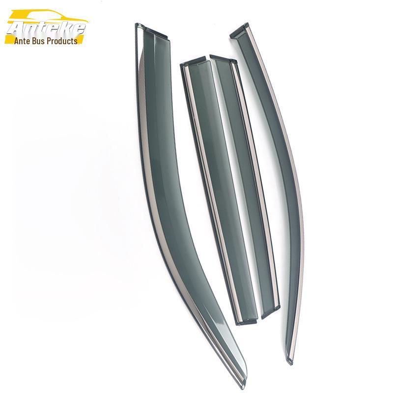 BMW X3 (2014-2020) Rain Guards with 3D Stainless Steel Trim - Decorative Rain Deflectors Car Accessories