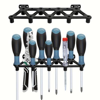 Plastic Screwdriver & Pliers Storage Rack - Wall-Mounted Hand Tool Storage Rack with Shelf, Not Include Screwdrivers and Pliers