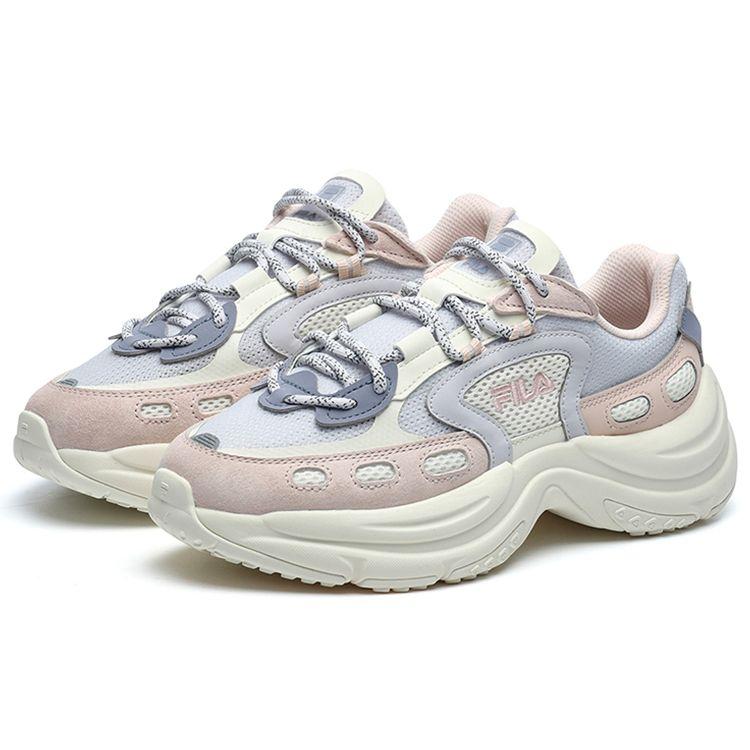Fila Arch Mesh Fabric Synthetic Leather Pigskin Comfortable Sports Low-Top Lifestyle Casual Shoes Women Sneaker Purple Pink White F12W221118FLS