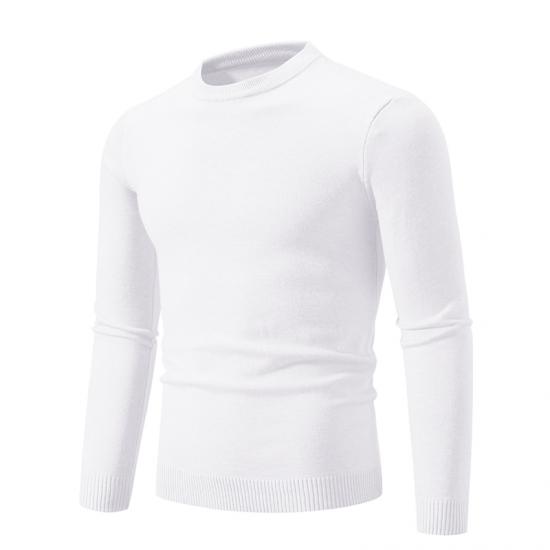 Autumn Mens Knitwear Thin Basic Elastic Slim Fit Inner Layer Thin Sweater Solid Color Casual Warm Slim High Quality Pullovers