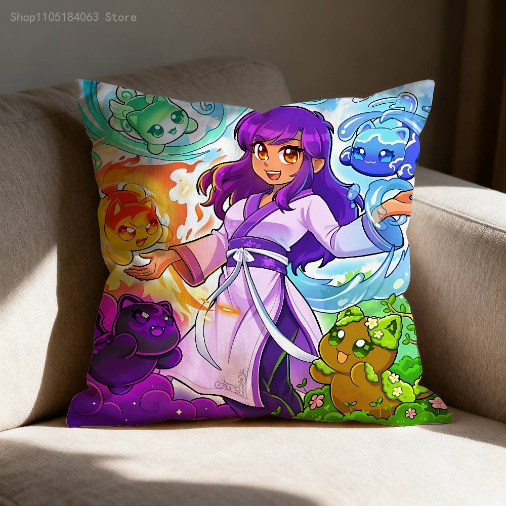 A-Aphmau Throw Pillow Case For 45x45cm 40x40cm 55x55cm 50x50cm 30x30cm Square Car Pillowcase Shell