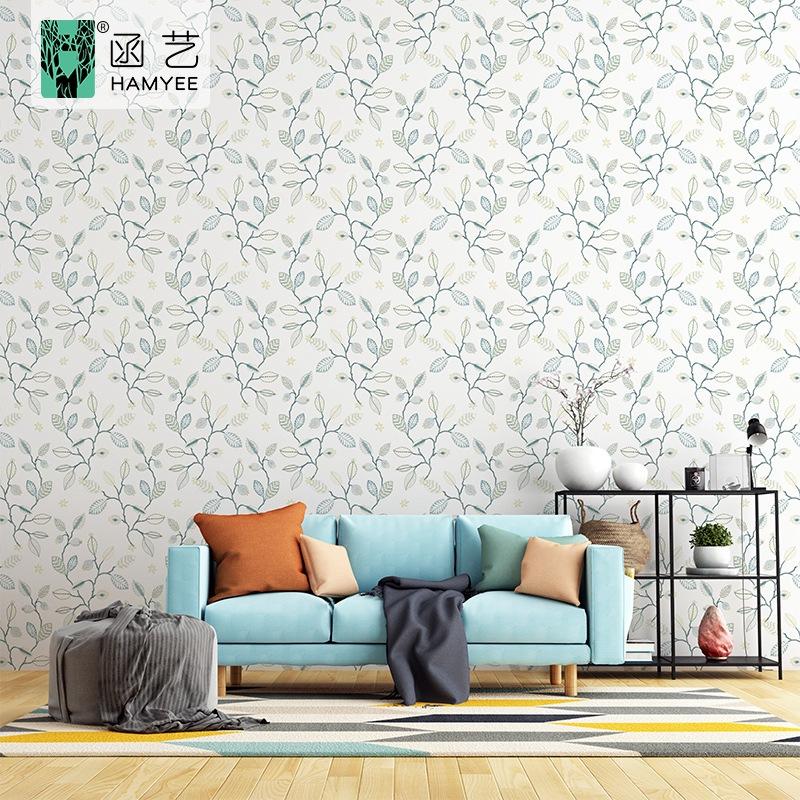 Klebefolie für die Wand - Wasserdichte PVC-Blumenmuster, Verdickte Selbstklebende Heimdekoration, Hintergrund für Schlafzimmerabtrennung