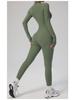 Manyi Zipper Nude Long Sleeve Yoga & Fitness Jumpsuit 8306