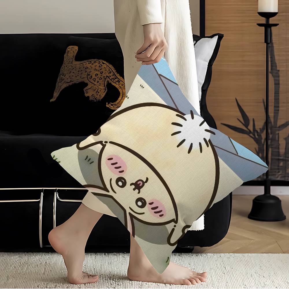 Fashion UUsagi Cartoon Cushion Cover Inches Farmhouse Decor Home Throw Pillow Covers for Couch Decorations