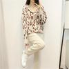 Autumn And Winter Knitted Casual Leopard Print Suit Feminine European Fashion Three Piece Set