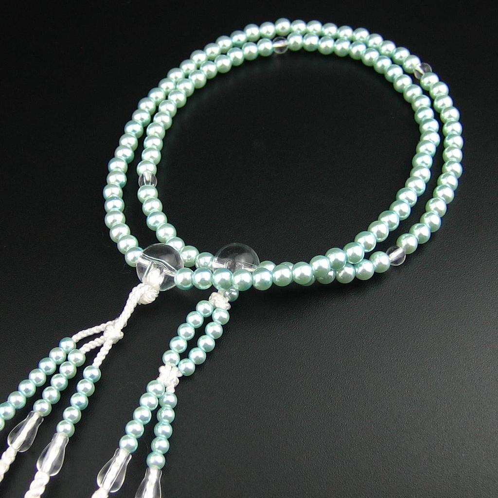 Myorenka Soka Gakkai Prayer Pearl Prayer Beads for Women and Small New Crystal Ball SGI Prayer Beads White Ball Beads, Children, Size, Finish, Tassel,