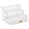 Space Save Jewelry Cosmetic Storage Tray with A Drawer Nail Polish Perfume Stand Holder  Home Use