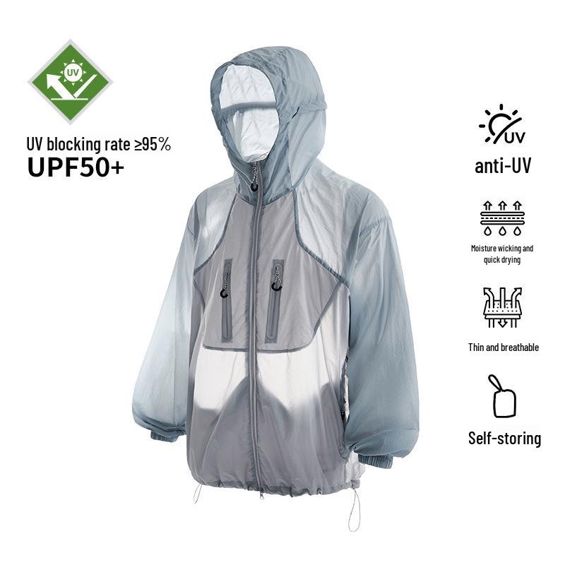 

Men s UPF100+ Ice Silk Sun Protection Jacket - Cooling & Anti-UV Summer Wear. XL