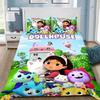 Cartoon Duvet Cover Pillowcase Bedding Set Gabbys Dollhouses Adult Boy Girl Bedroom Decoration Children Single Double Large Size