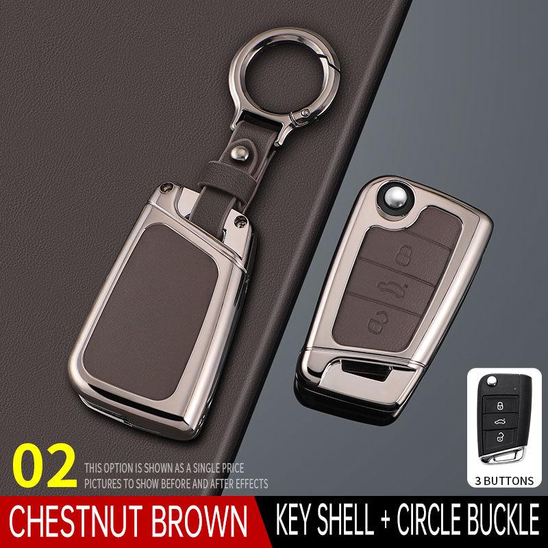 Volkswagen Lavida Key Cover (2023-2025) - Fresh design, full-coverage leather, perfect for men.