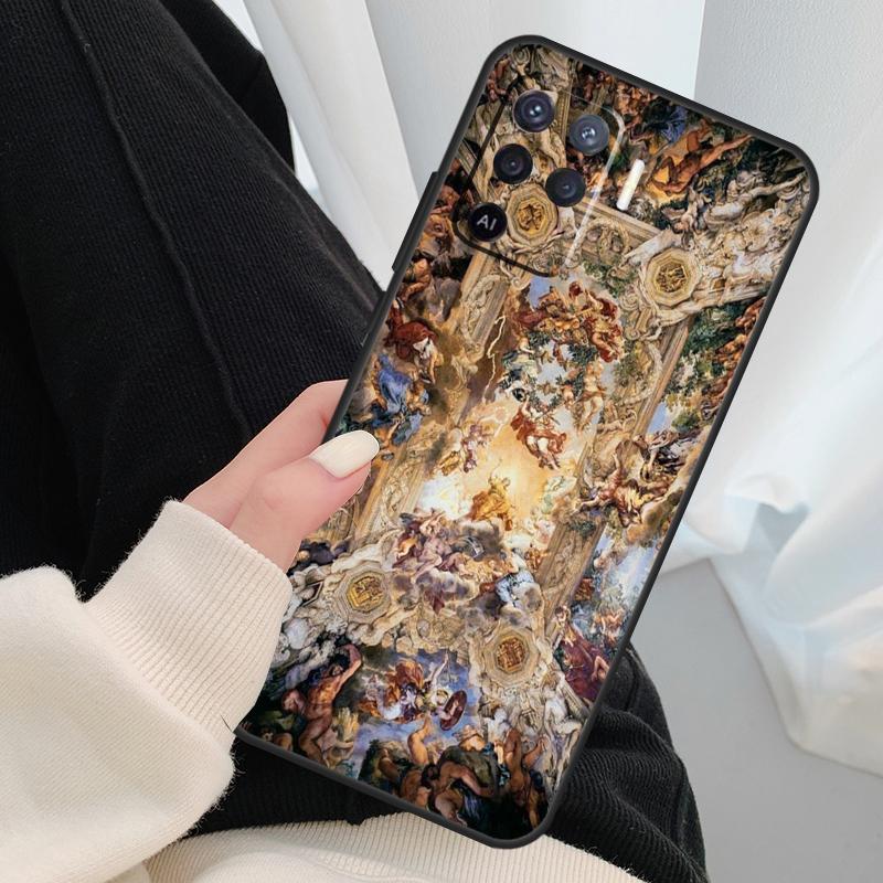 Renaissance Art Painting Case For Oppo A54 A74 A94 A18 A57 A17 A77 A38 A58 A78 A98 A80 A60 A40 A96 A76 A16 A15 A5 Pro