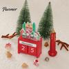 Festive Tabletop Decoration Christmas Countdown Blocks, Desktop Advent Calendar with Movable Decorative Party Essentials Days Until Xmas Ornament for