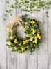 Mimosa Spring Wreath Artificial Flower Natural Wreath W25cm X H25cm X 7cm Mimosa Spring Wreath Lulu's Size Lulu's-2096