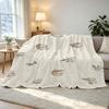 Flannel Fleece Throw Blanket - Machine Washable, Simple Fruit Pattern, Soft & Skin-friendly, Warm for Home Use, Office Naps, Christmas & Halloween