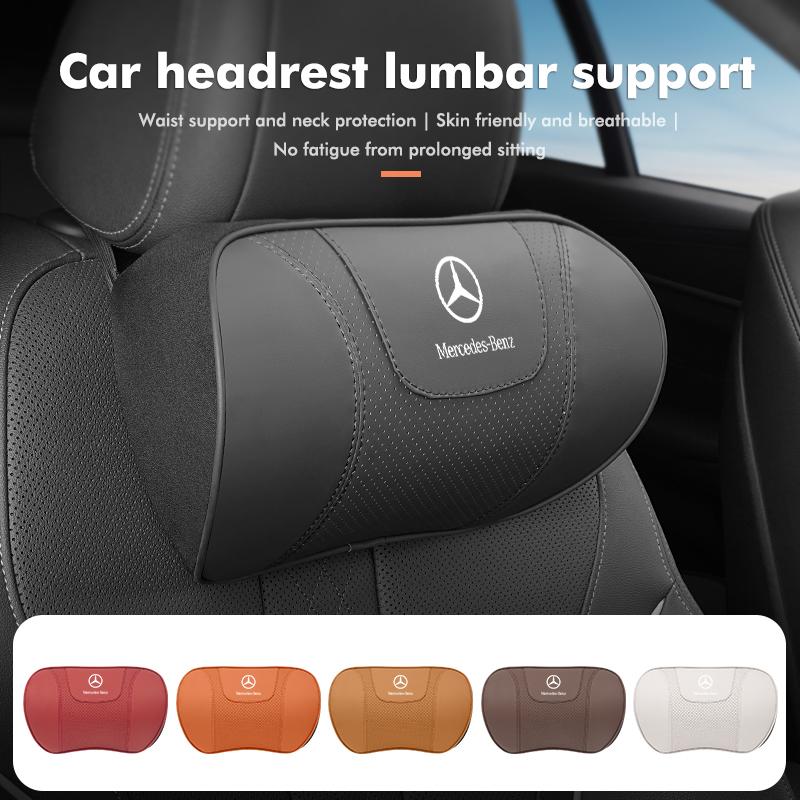Car Head Pillow Memory Foam Headrest Waist Cushion Protector For Benz W202 W212 W126 W140 W168 W177 CLS GLE GLC GLS CLA NOQRS1