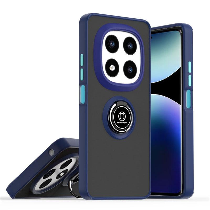 Armor Matte Magnetic Case For Xiaomi Redmi Note 14 13 8 Pro Plus 12 Turbo 10 8T 5G Ring Holder Phone Cases Redmi 14C 13C Cover