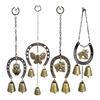Metal Wind Chime Horseshoe Shape Outdoor Decoration Weatherproof Wrought Iron Wind Chime Easy Installation Decoration
