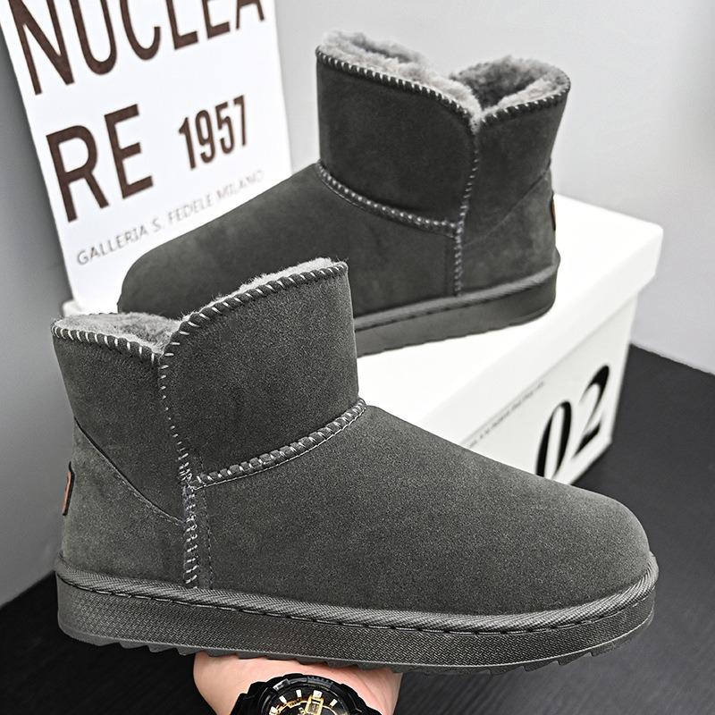 Snow Boots Men's Winter Velvet Warm High-top Cotton Shoes Men's Outdoor Cold-resistant Bread Shoes