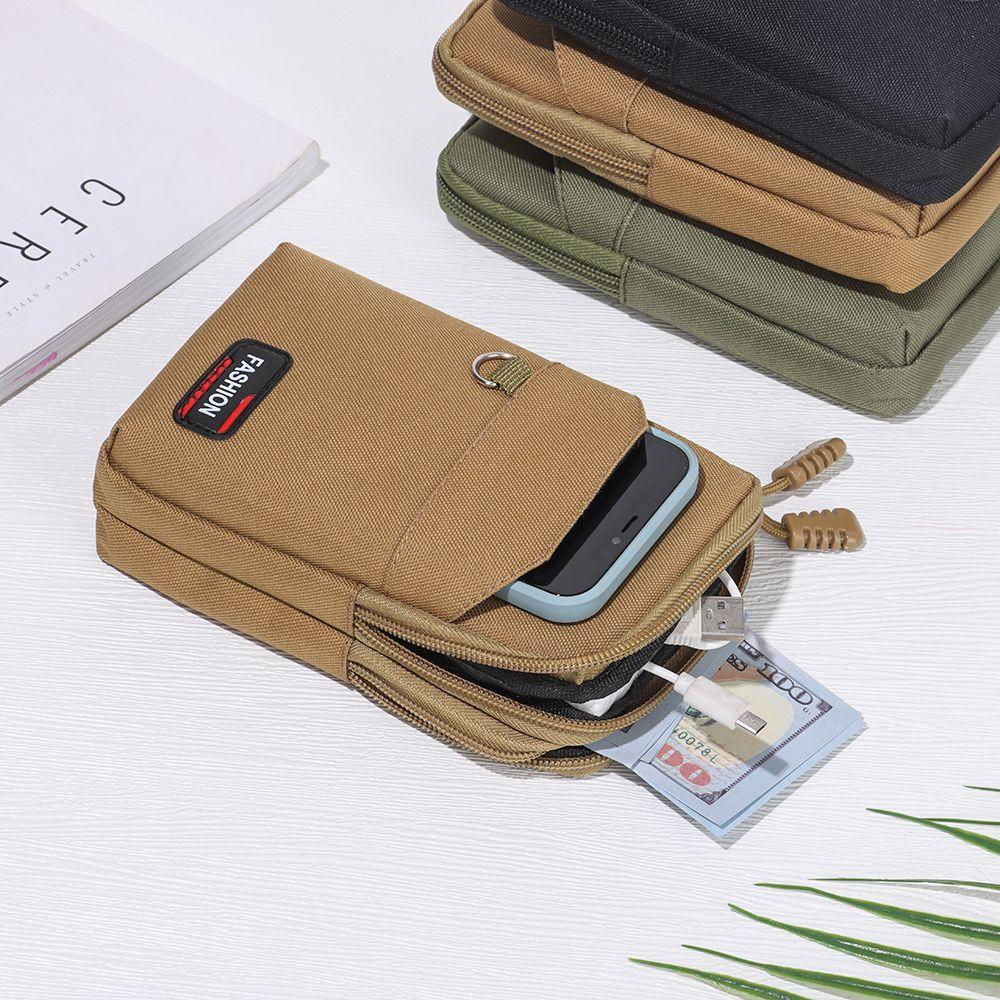 Men Camping Hunting Single/double Layer Phone Pouch Wallet Pocket Waist Purse EDC Molle Bag