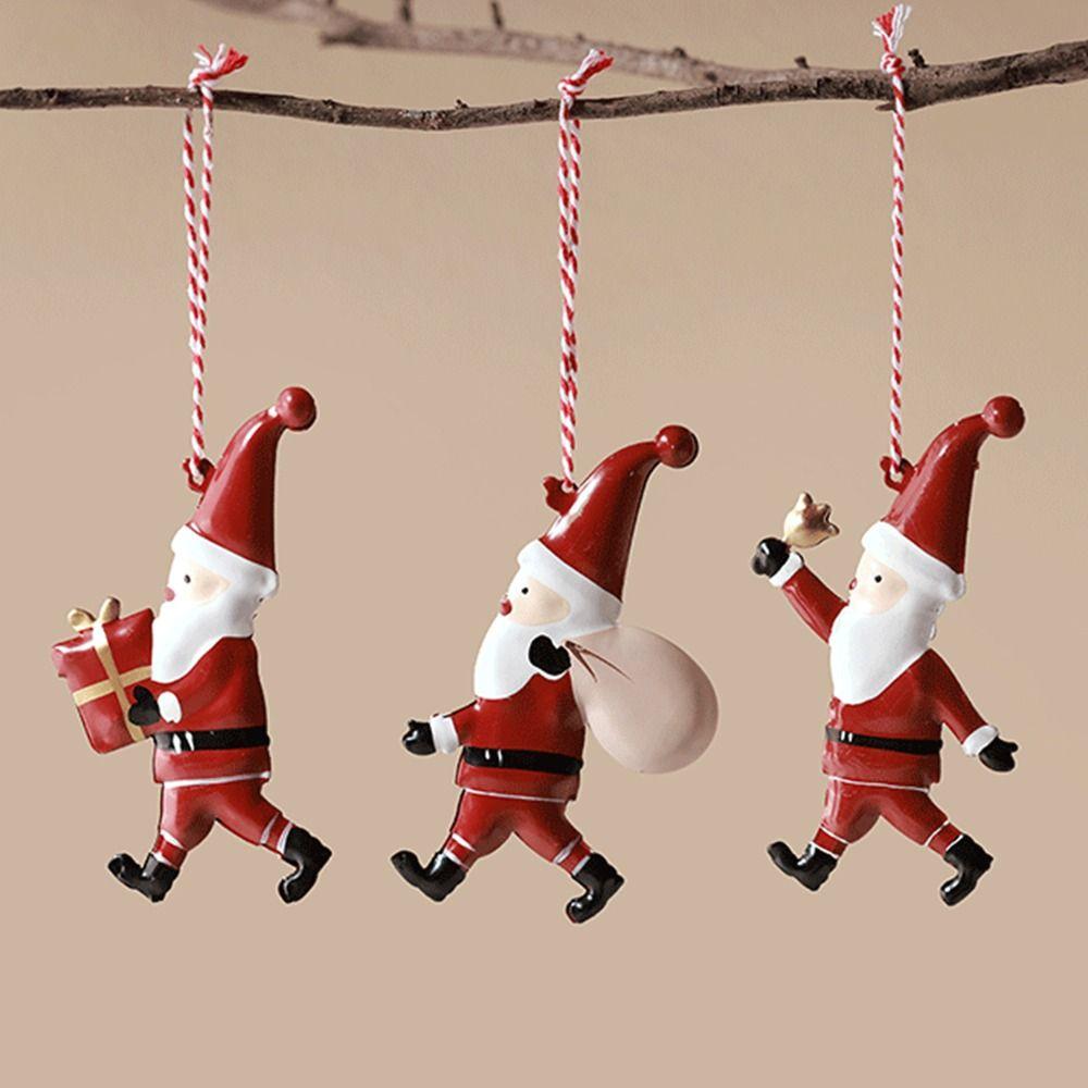 Double-sides Painted Drop Ornaments Nordic Embellishment Gift Christmas Hanging Pendants Festival