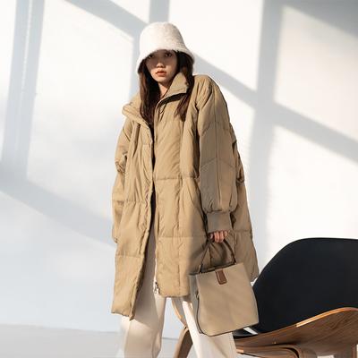New Down Padded Clothes Women's Winter Long Padded Jackets Loose Over the Knee Trendy Padded Jackets