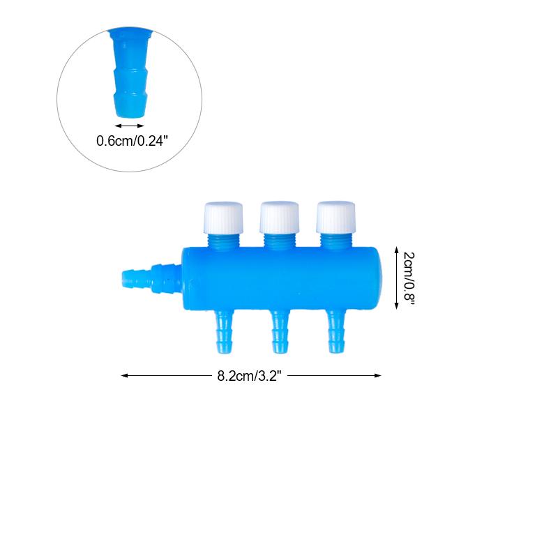 2 3 4 6 8 Way Aquarium Air Splitter Valve Plastic Fish Tank Air Hose Splitter Distributor Pump Valve Tap Control Switch