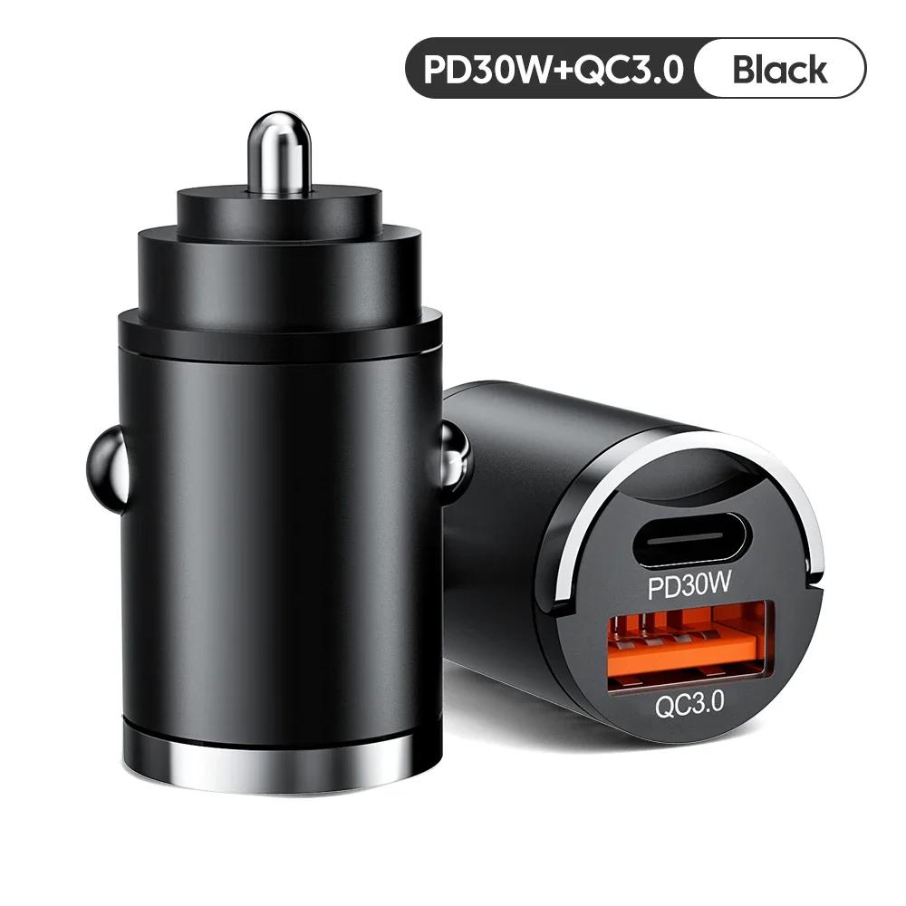 New 100W Car Charger Lighter PD Fast Charging For IPhone QC3.0 Mini USB Type C Mini Car Phone Charger For Samsung Huawei 2025