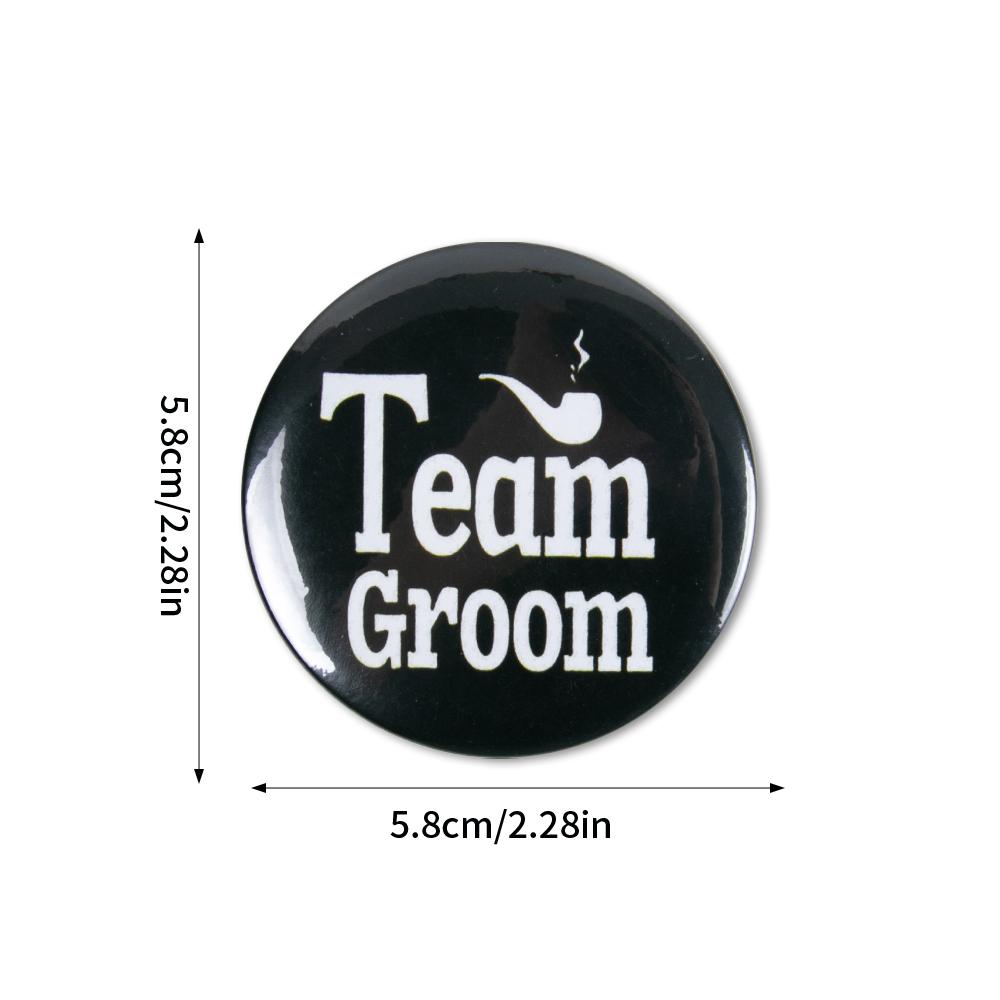 

1-12pcs Bachelor Party Badge Pins Team Groom/Groom to Be Buttons Pins Decoration Men Groomsman Accessory Wedding Ideas Gifts