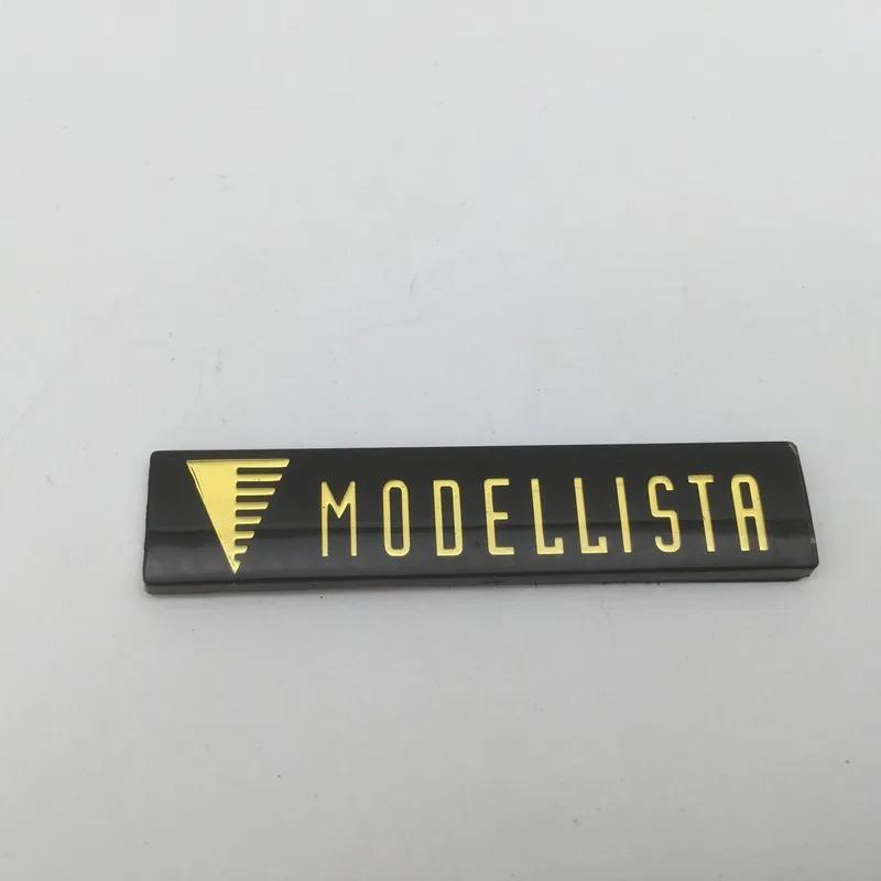 1Pc MODELLISTA Logo Car Front Lip Small Label Grill Fender Side Rear Trunk Badge Emblem Sticker Decals Styling Auto Accessories