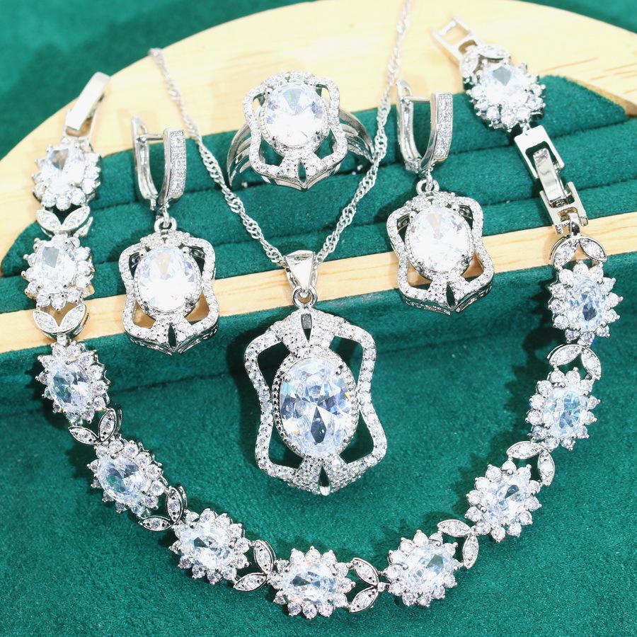 Womens Wedding Jewelry Set Light Luxury High Grade Temperament Dinner Dress Bride