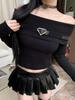 Sweet Spicy Girl One-Shoulder Knitted Top - Autumn/Winter Long Sleeve Off-Shoulder Sweater