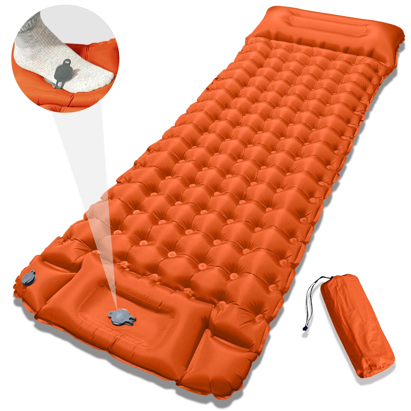 10cm Outdoor Inflatable Camping Mattress, Portable Moisture-Proof Air Cushion Pad 195x70x10 cm