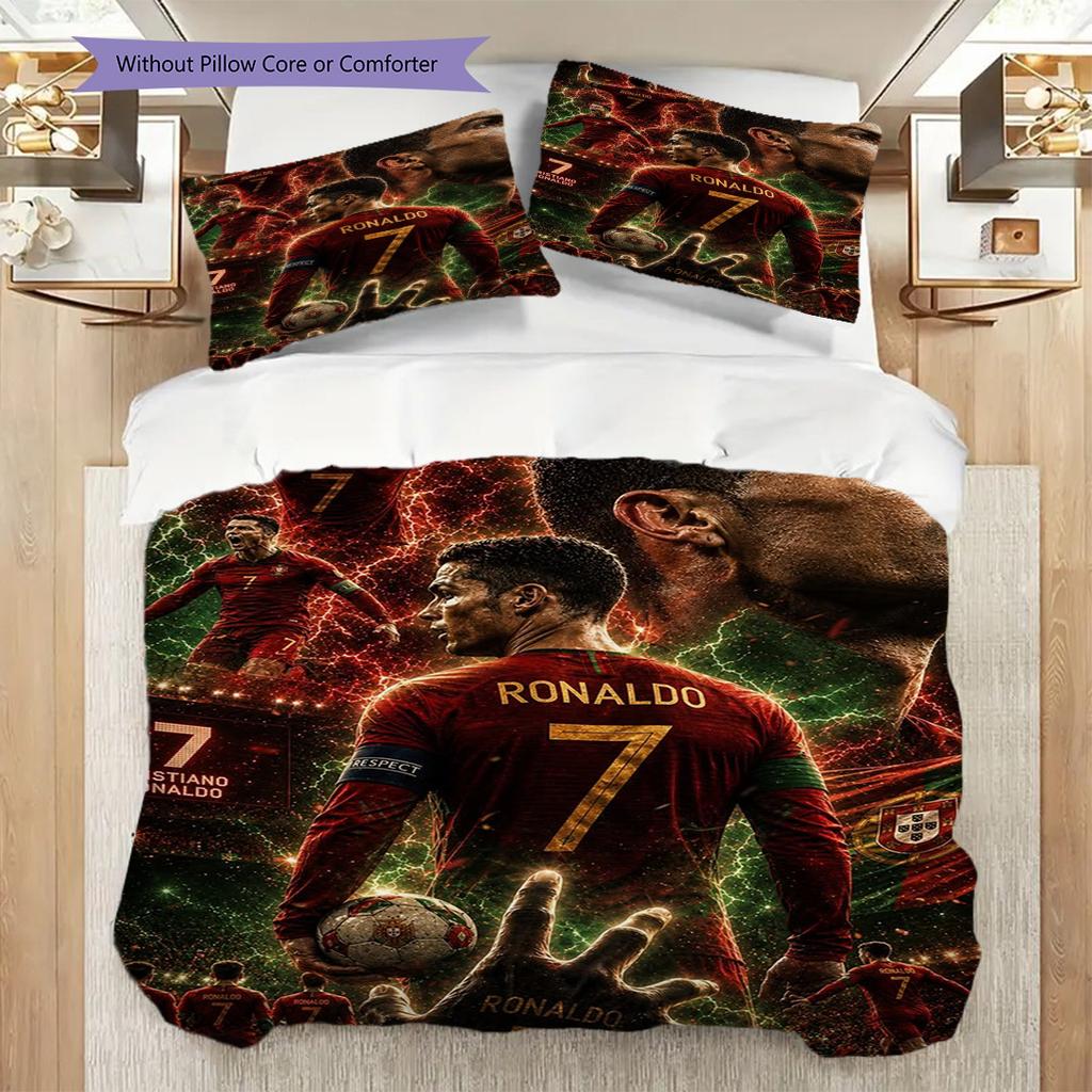 Ronaldo's Legacy Three-piece set (1 * duvet cover + 2 * pillowcase, without core) Bedding set Duvet cover and pillowcase Soft and comfortable