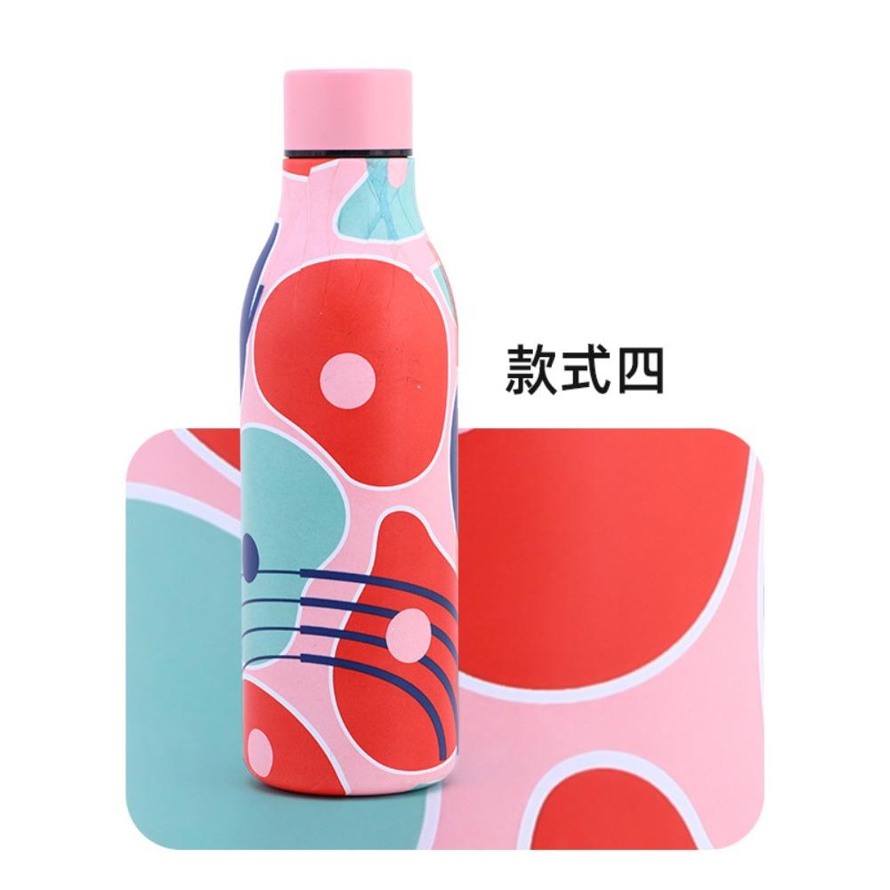 550ml Wasserflasche 304 Edelstahl Vakuumisoliert Thermoskanne Gummilackoberfläche Outdoor Sportflasche Mit Lanyard