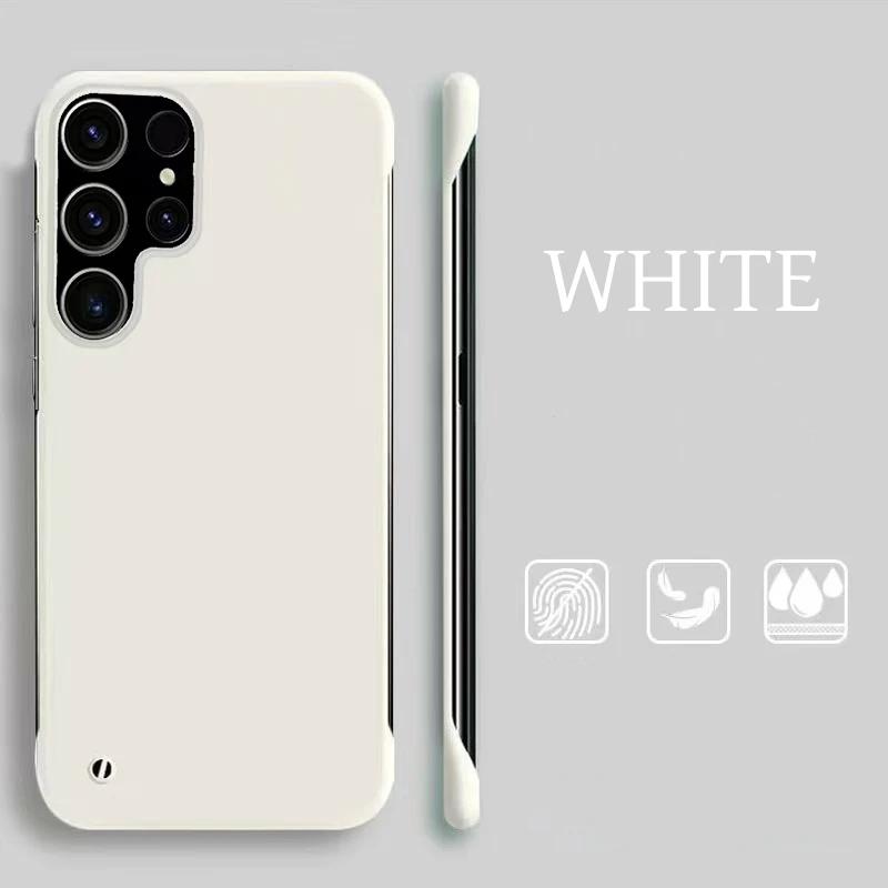 Frameless Case For Samsung Galaxy S25 S24 S23 S22 S21 S20 Ultra Plus Slim Hard Cases For Samsung S23 S21 FE Note 20 Ultra Cover