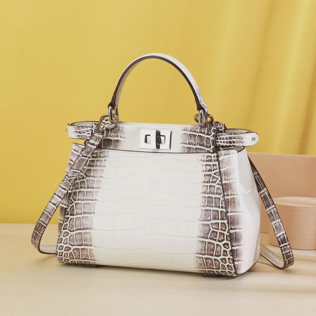 2024 Neue Damenhandtasche mit Krokodilmuster – einfache, luxuriöse, vielseitige High-End-Kätzchentasche