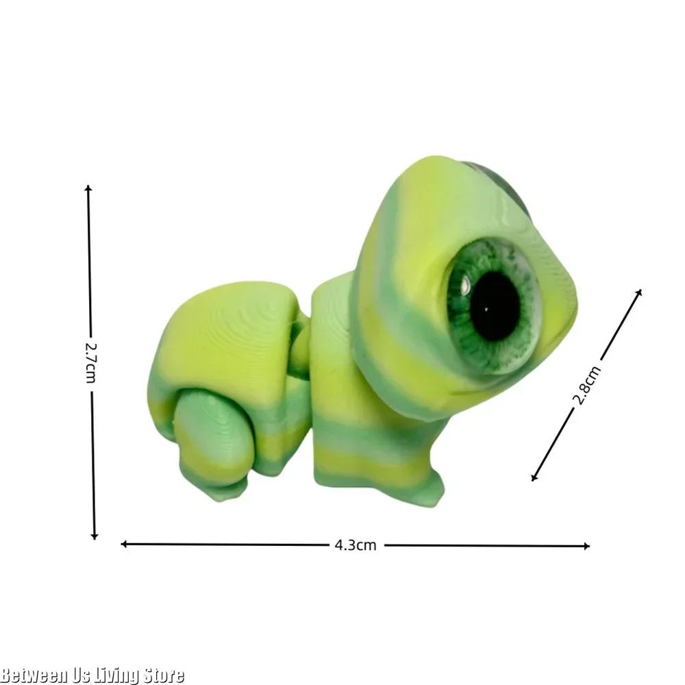 New 3D Printed Kawaii Frog  Multi-Joint Movable Doll Big Eyes Design Children Gift for Living Room Home Decor Cute Collectible