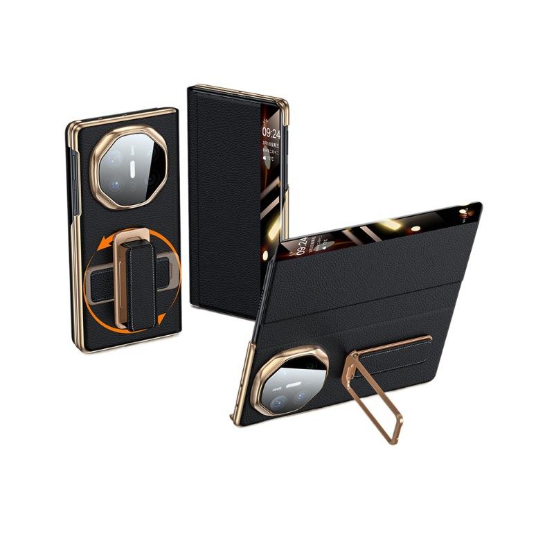 Applicable to Huawei matex5 wristband bracket mobile phone case smart window X5 collector's edition electroplated anti-drop flip leather case