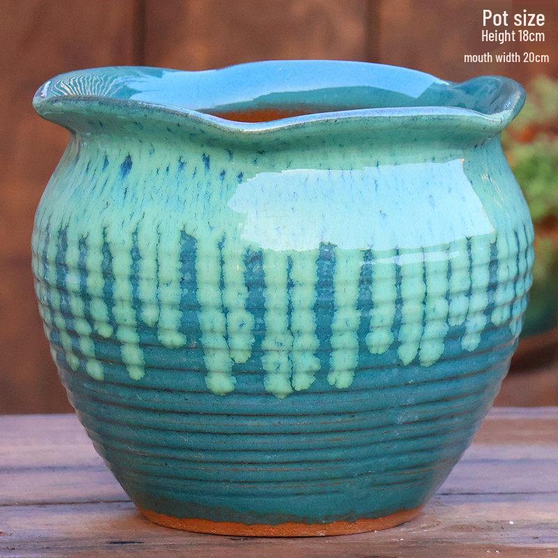 Sonderangebot: Retro Terrakotta Hoher Blumentopf für Sukkulenten oder Rettich