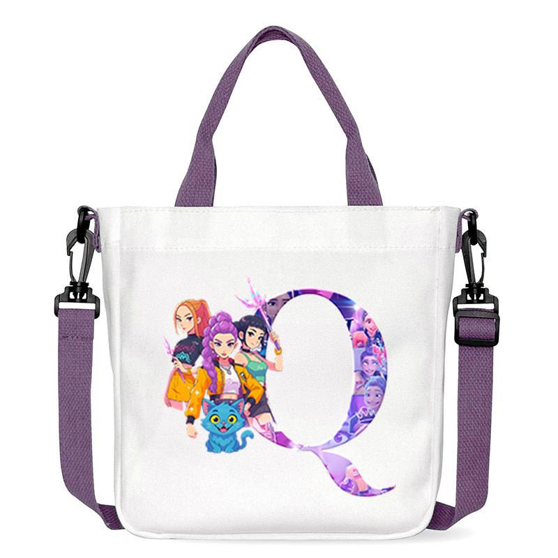 Kids Girls Sajaboys Rumi Mira Zoey Printed Student Lightweight Crossbody Bag Casual Canvas Shoulder Bags