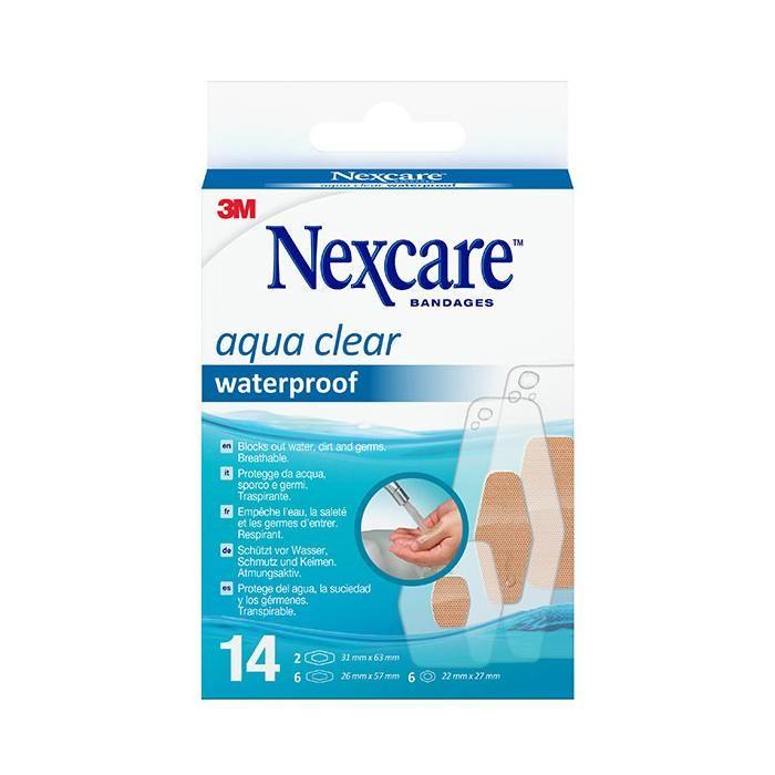 Nexcare Aqua Clear Pansement Waterproof 3 Tailles 14 Unités
