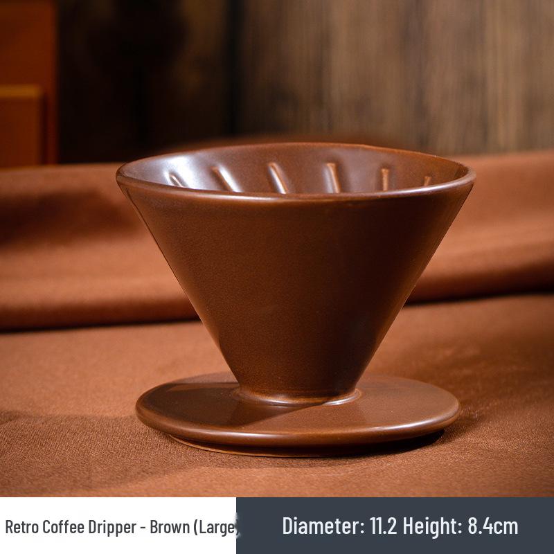 Ceramic Pour-over Coffee Filter Holder Set - American Style Drip Coffee Maker Funnel Tools