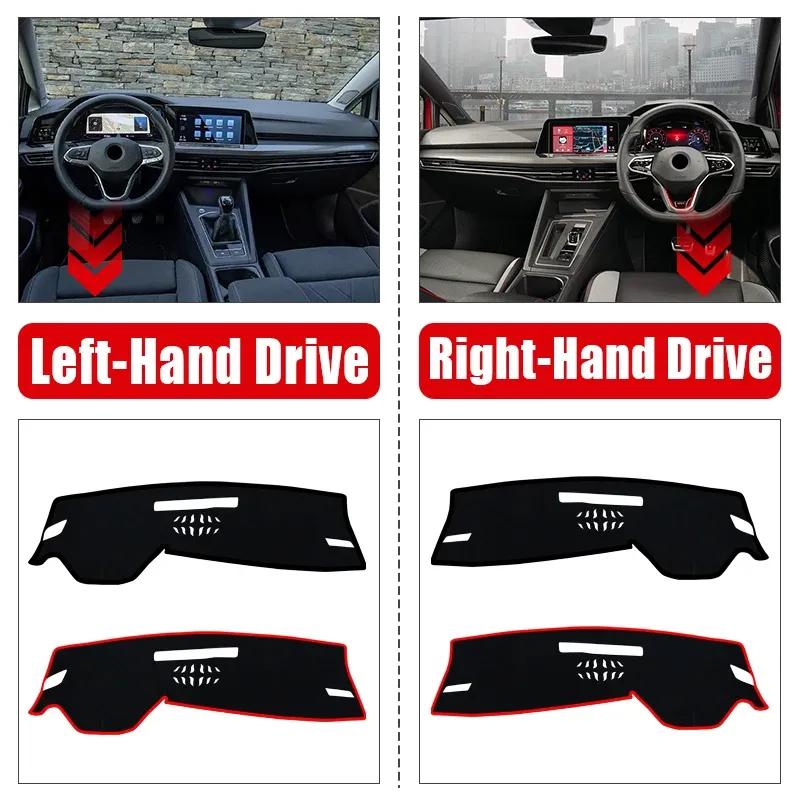 For Volkswagen VW Golf 8 MK8 R GTI -2025 2024    Car Dashboard Mat Sun Shade Non-slip Dash Covers Accessories