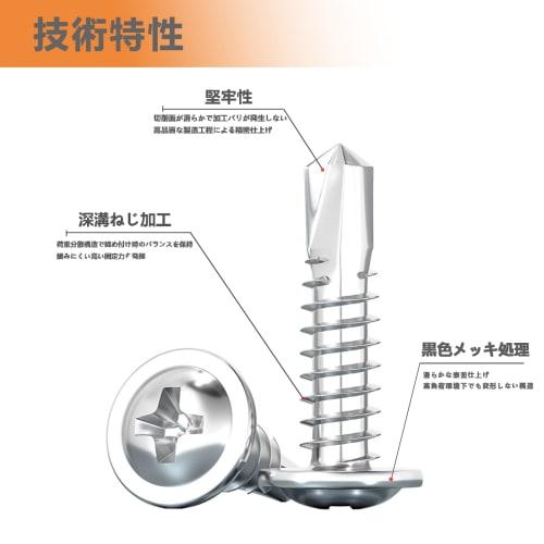 Nivithi Self-Drilling Screw Set, 150 Screws (M4.2 x 13/16/19/25/32mm), Stainless Steel, for Fastening Steel Plates and Thin Sheet Metal, Silver, SR42S