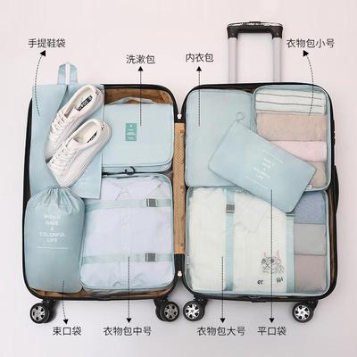 8-teiliges Set, Reiseaufbewahrung, Kleidung, Unterwäsche, Schuhe, Organizer, Verpackungswürfel, Tasche, hohe Kapazität, Gepäck, Reiseaufbewahrung, wiederverwendbar