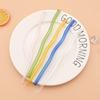 6Pcs 200*8mm Glass Straws Wavy Pink Drinking Straw Set with Brush High Borosilicate Glass Straw Kitchen Party Bar Drinkware