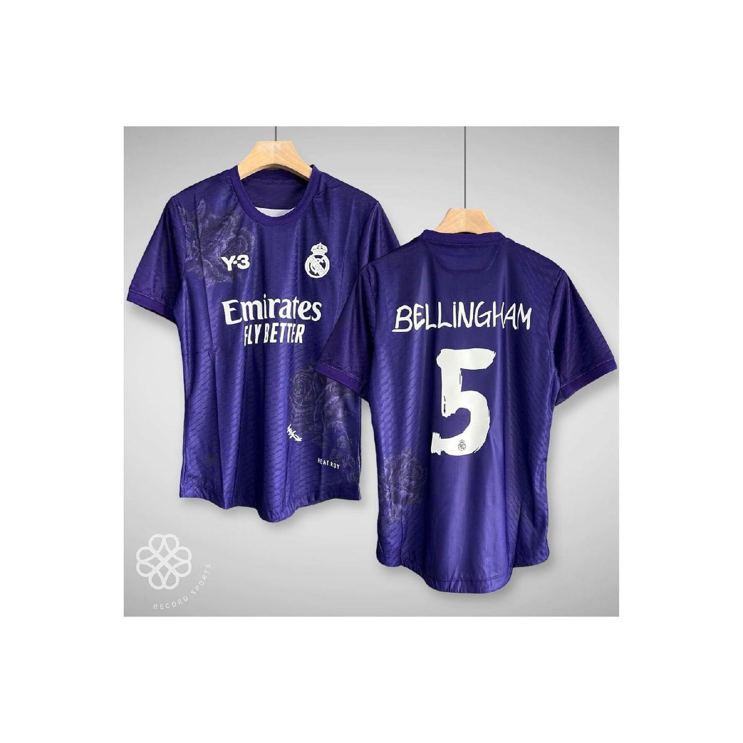 

Bellingham Number 5 Purple Color Special Patterned Adult Short Sleeve Jersey Vs S чистый