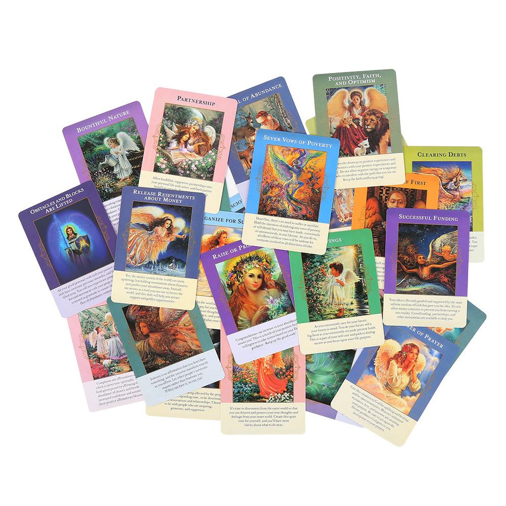 GLOGLOW Angels of Abundance Oracle Cards Unique Pattern Fate Divination Card Future Telling Tarot Card Deck Party Board Game GLOGLOW Angels of Abundance Oracle Cards Unique Pattern Fate Divination Card Future Telling Tarot Card Deck Party Board Game