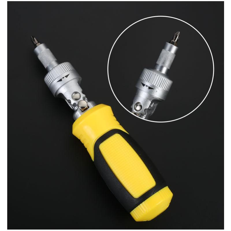 13-in-1 Ratchet Repair Screwdriver Set Flat Phillips Plum Blade Screwdriver Chrome Vanadium Steel