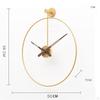 Clock Simple Mute Iron Single Decorative for Home Decor Restaurant Living Room Classroom Farmhouse